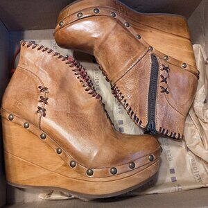 BED|STU Tan Teak Rustic Marina Booties